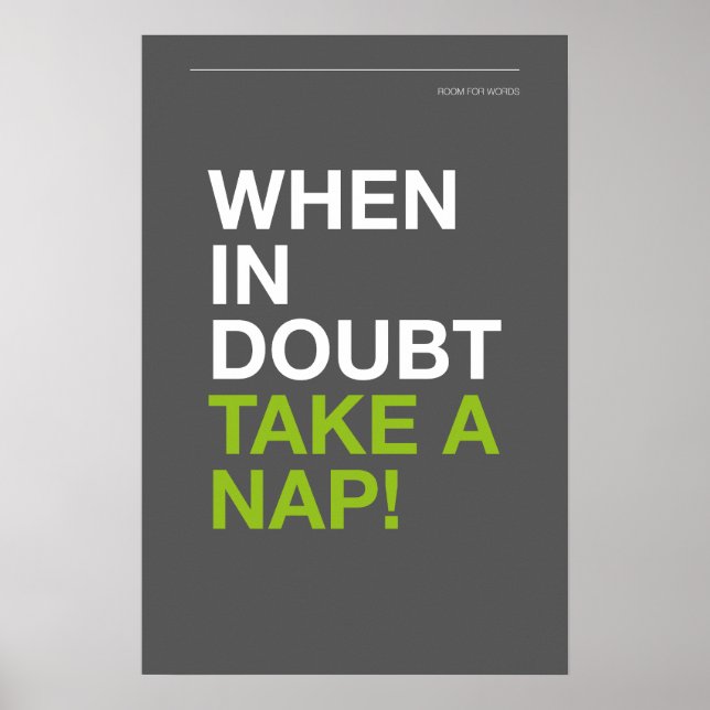 WHEN IN DOUBT, TAKE A NAP – Cozy Wall Art Poster (Framsidan)