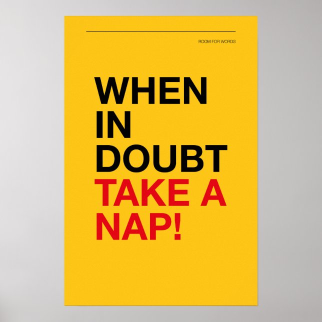 WHEN IN DOUBT, TAKE A NAP – Cozy Wall Art Poster (Framsidan)