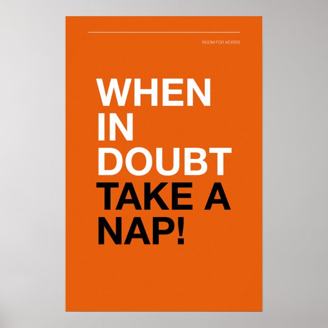 WHEN IN DOUBT, TAKE A NAP – Cozy Wall Art Poster (Framsidan)