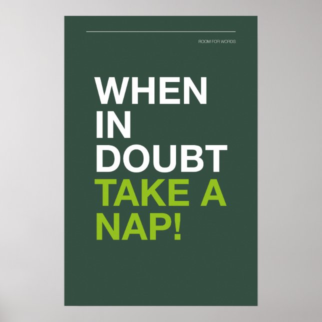 WHEN IN DOUBT, TAKE A NAP – Cozy Wall Art Poster (Framsidan)