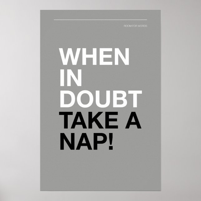 WHEN IN DOUBT, TAKE A NAP – Cozy Wall Art Poster (Framsidan)