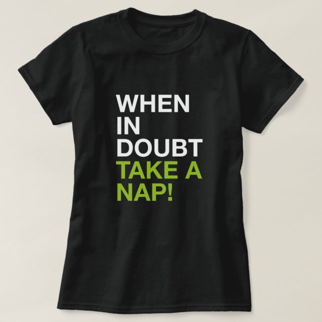 When in Doubt Take a Nap – Minimal Typography Tee (Design framsida)