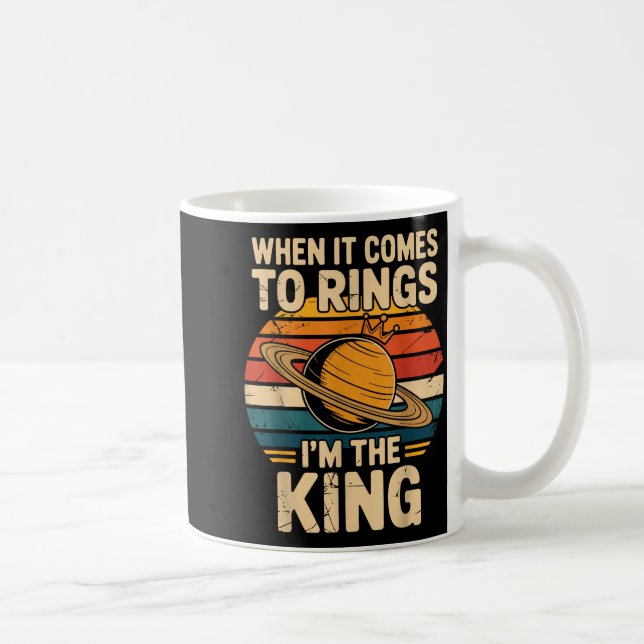 When It Comes To Rings Saturn Retro Planets  Kaffemugg (Höger)