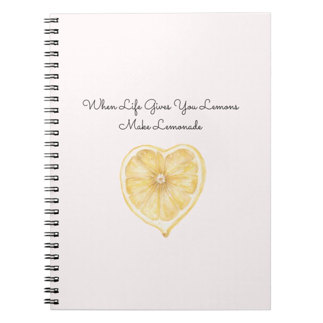 When Life Gives You Lemons, Make Lemonade Heart Anteckningsbok (Framsidan)