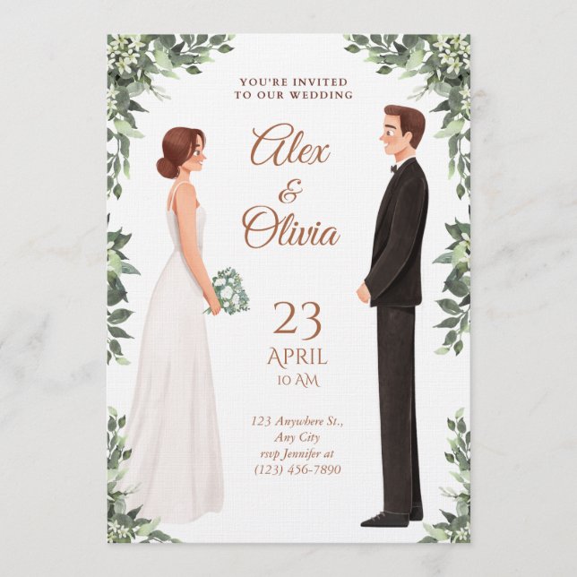 When Our Eyes Meet Wedding Invitation Inbjudningar (Framsida)