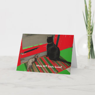 When ska Santa kom? Julkort Helgkort