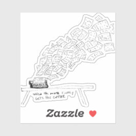 When the Muse Finally Gets Her Coffee Klistermärken