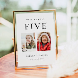 When We Were Age Photo Table Number Inbjudningar