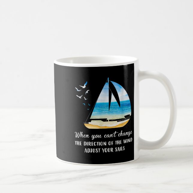 When You Can't Change The Wind Direction Adjust Yo Kaffemugg (Höger)