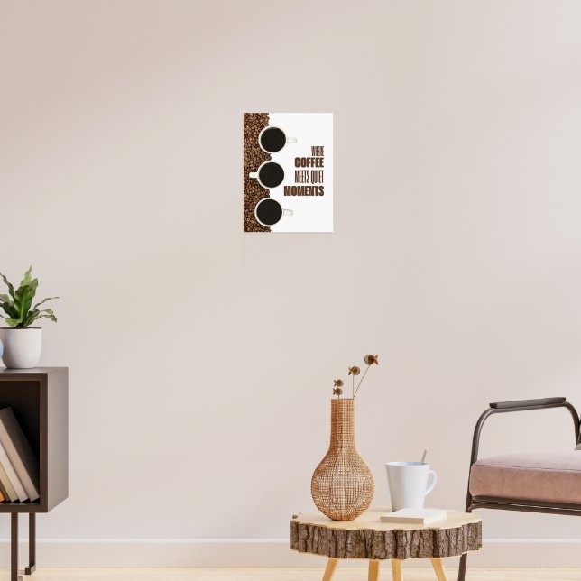 Where Coffee Meets Quiet Moments – Minimalist Cafe Poster (Vardagsrum 3)