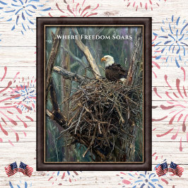 Where Freedom Soars Örnbo Art Poster