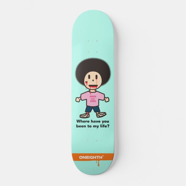Where have you been? ONEIGHTH Tokyo Original Mini Skateboard Bräda 18,5 Cm (Framsida)