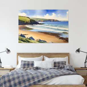 "where Himmel Meets Quiet Sand" - Devon Sjölandska Canvastryck