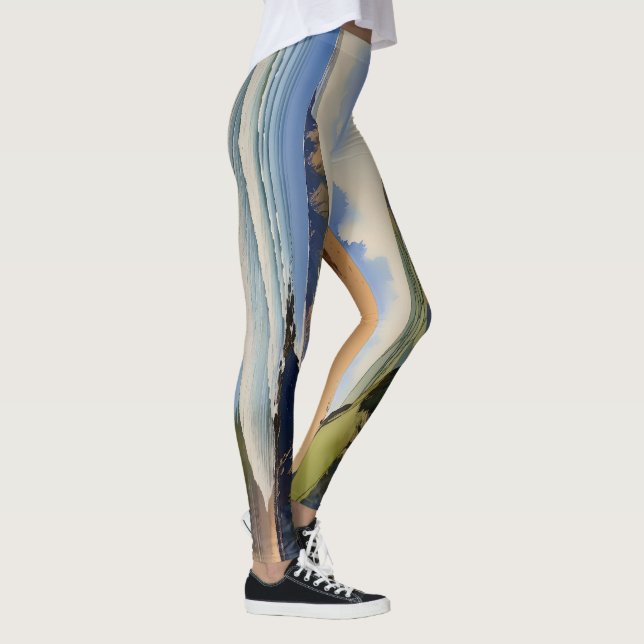 "where Himmel Meets Quiet Sand" - Devon Sjölandska Leggings (Höger)
