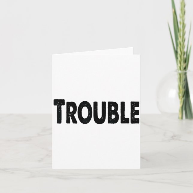 Where I Go Trouble Follows – Funny Matching Couple Kort (Framsida)