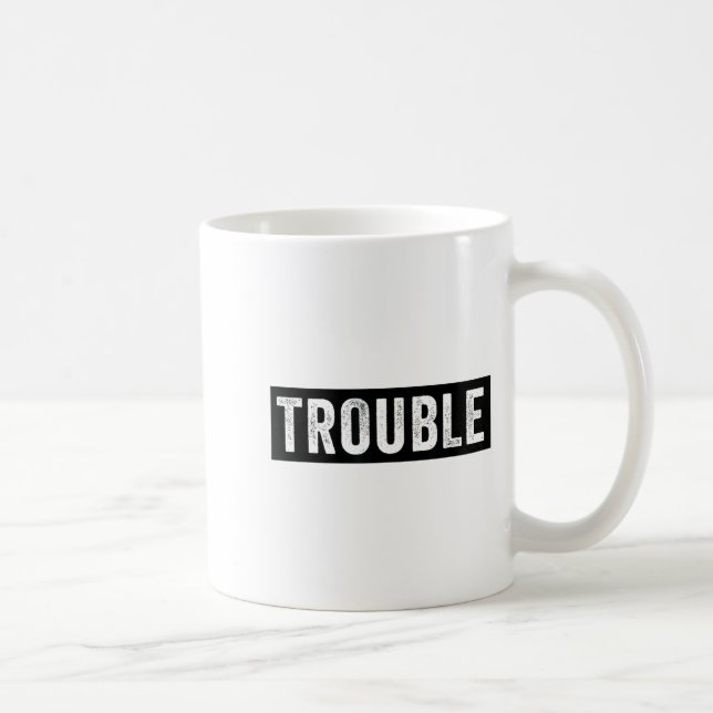 Where I Go Trouble Follows Funny Matching Couple S Kaffemugg (Höger)