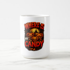 Where Is My Candy Halloween Pumpkin T-Shirt | Spoo Kaffemugg