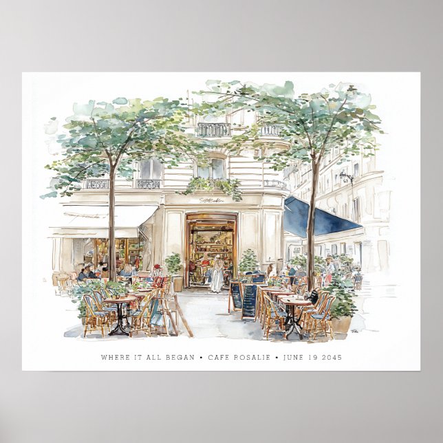 Where It All Began Upload Your Own Location Sketch Poster (Framsidan)