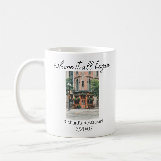 Where It All began Valentine's Day Engagement gift Kaffemugg (Vänster)