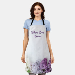Where Love Grows Apron | Lilac Spring Kitchen 