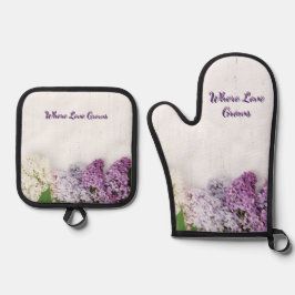 Where Love Grows Kitchen Set | Lilac Oven Mitt