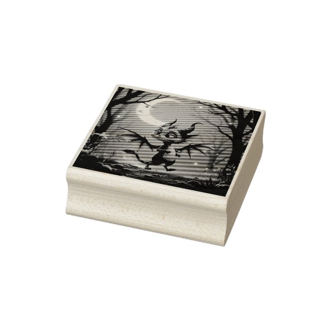 Where moonbeams dance, little mischief awakens.  stämpel (Stämpel)