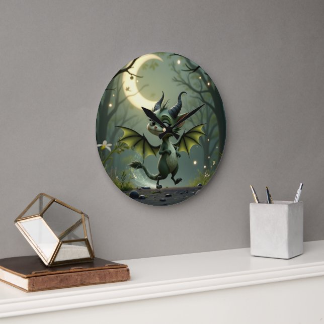 Where moonbeams dance, little mischief awakens.  stor klocka (Kontor)