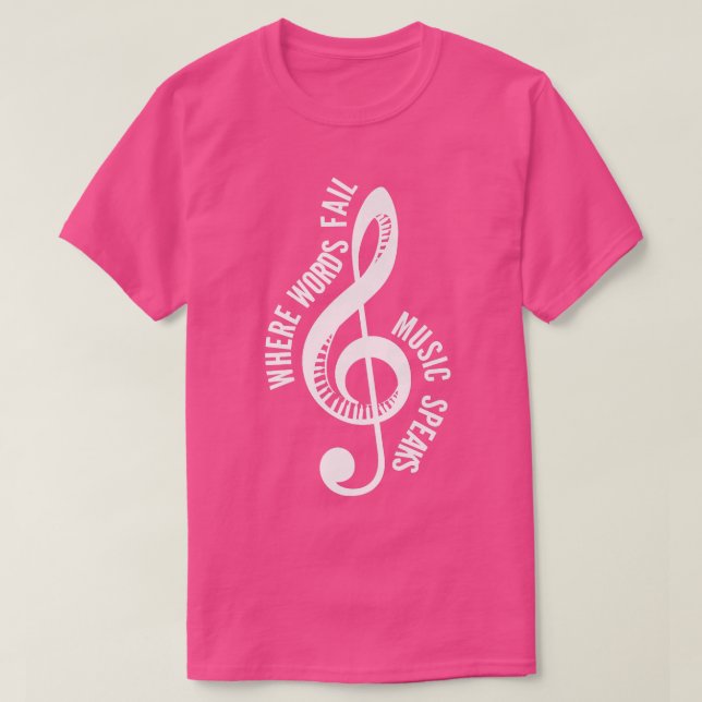 Where Music Speaks Song Writer  T Shirt (Design framsida)