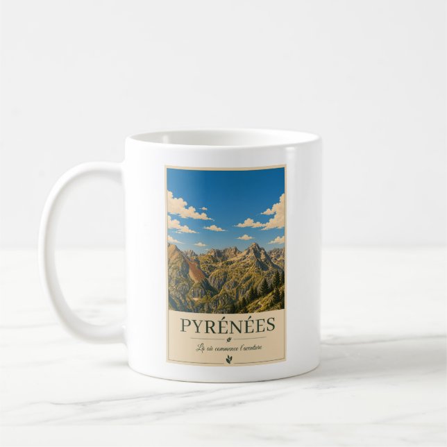 Where Silence Reaches the Summits – Pyrénées Kaffemugg (Vänster)