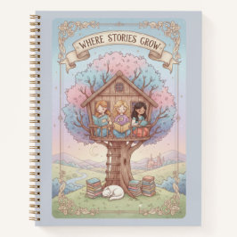 Where Stories Grow Treehouse & Reading Cat Journal