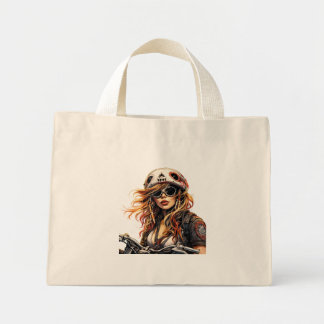 “Where the Road Ends, I Begin” Tote Bag Mini Tygkasse