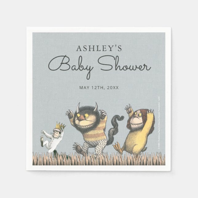 Where the Wild Things Are Baby Shower Servetter (Framsidan)