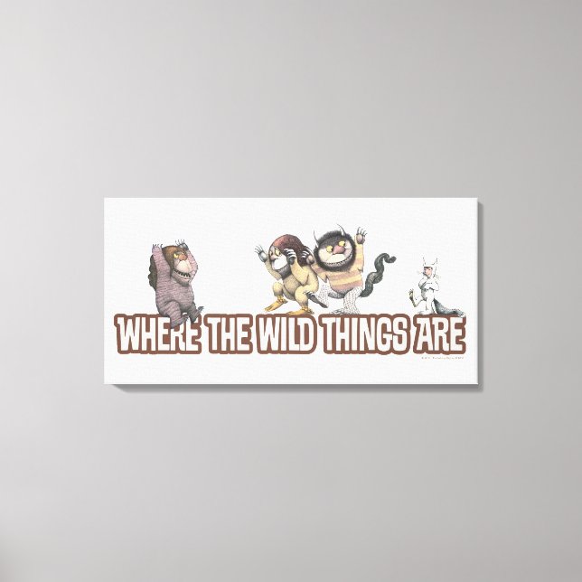 Where the Wild Things Are Characters on Logo Canvastryck (Framsida)