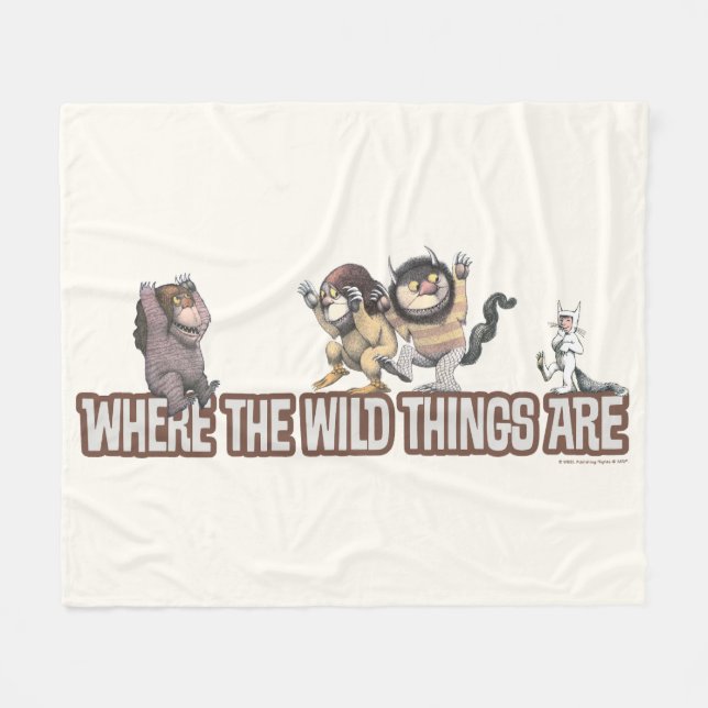 Where the Wild Things Are Characters on Logo Fleecefilt (Framsidan (Horisontell))