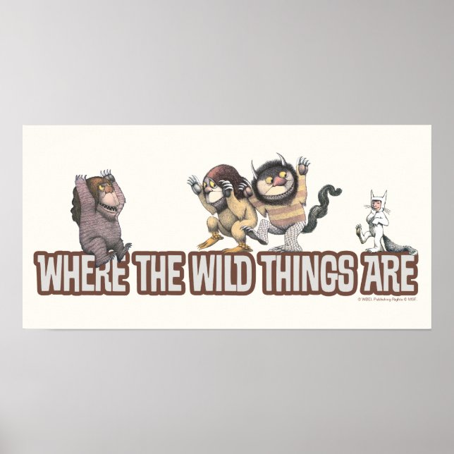 Where the Wild Things Are Characters on Logo Poster (Framsidan)