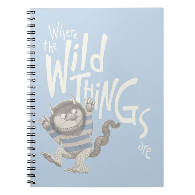 Where the Wild Things Are Citat - Blå Anteckningsbok (Framsidan)