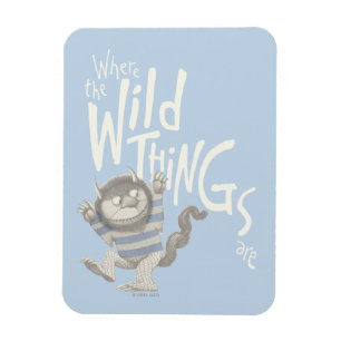 Where the Wild Things Are-citat - Blå Magnet