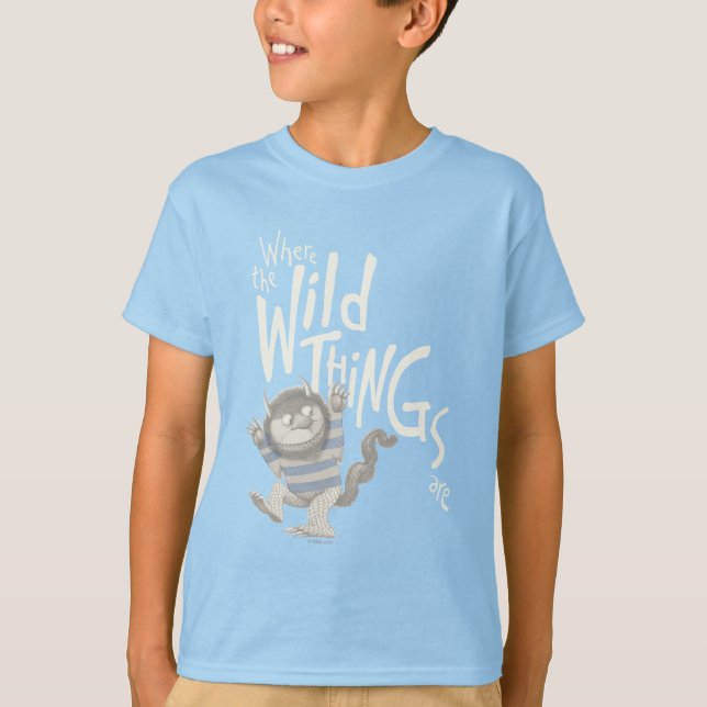 Where the Wild Things Are-citat - Blå T Shirt (Framsida)