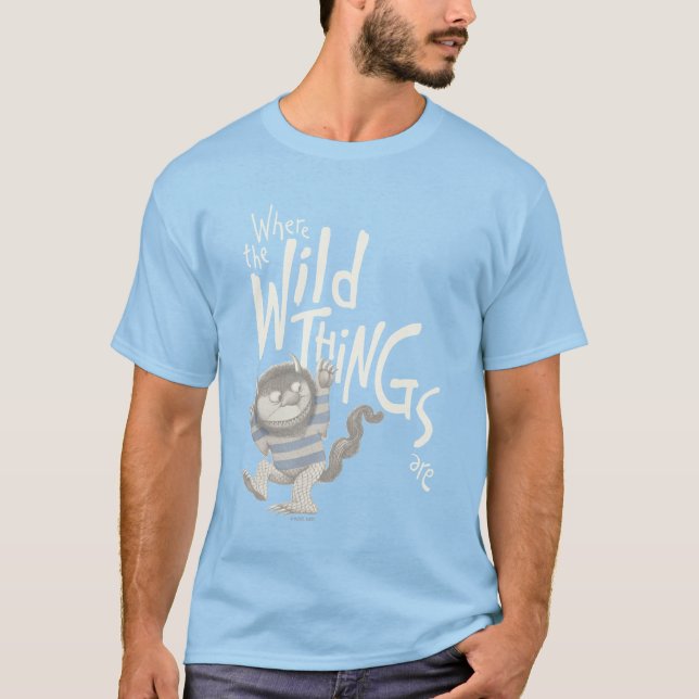 Where the Wild Things Are Citat - Blå T Shirt (Framsida)