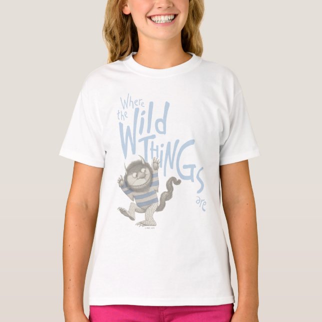 Where the Wild Things Are-citat - Blå T Shirt (Framsida)