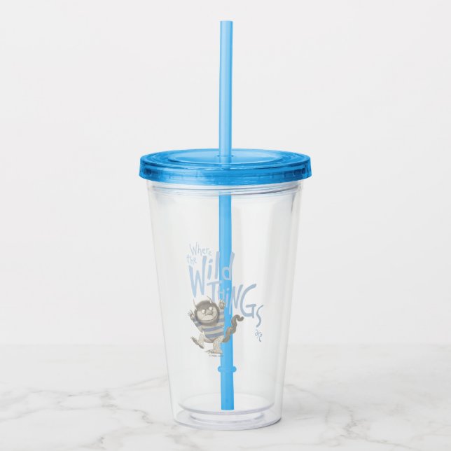 Where the Wild Things Are-citat - Blå Take Away Mugg (Framsida)