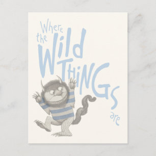 Where the Wild Things Are-citat - Blå Vykort