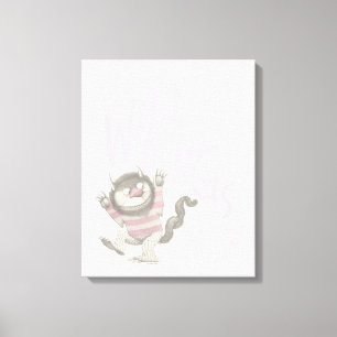 Where the Wild Things Are Citat - Rosa Canvastryck