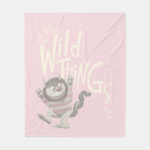 Where the Wild Things Are Citat - Rosa Fleecefilt