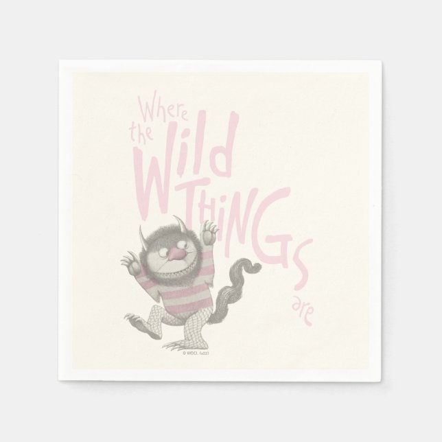 Where the Wild Things Are Citat - Rosa Pappersservett (Framsidan)