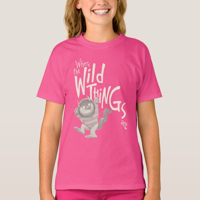 Where the Wild Things Are Citat - Rosa T Shirt (Framsida)