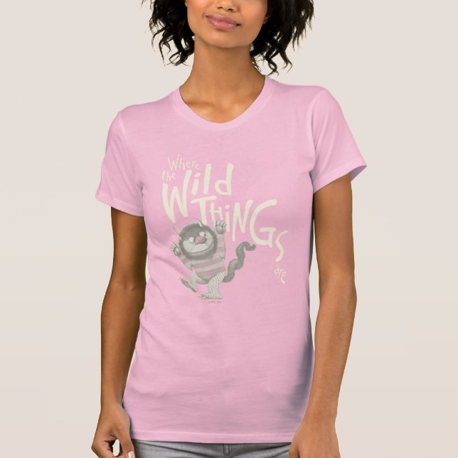 Where the Wild Things Are Citat - Rosa T Shirt (Framsida)