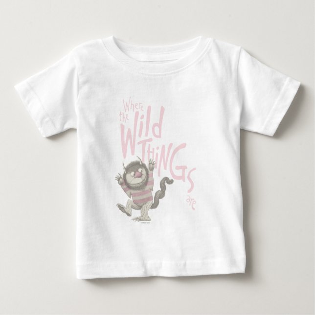 Where the Wild Things Are Citat - Rosa T Shirt (Framsida)