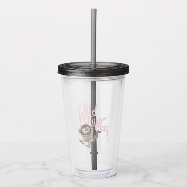 Where the Wild Things Are Citat - Rosa Take Away Mugg (Framsida)