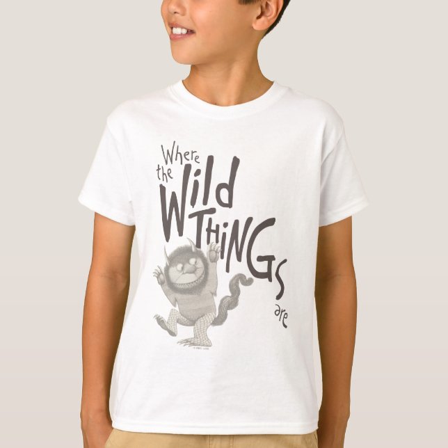 Where the Wild Things Are-citat T Shirt (Framsida)